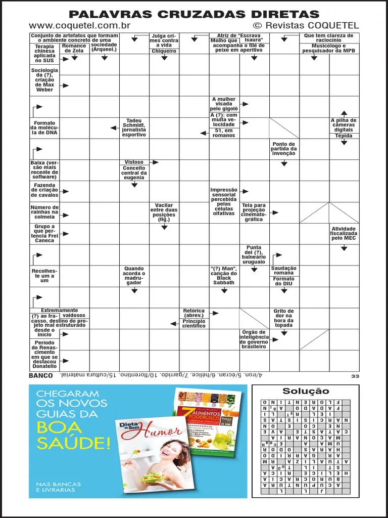 Diretas #7 - Palavras Cruzadas - Geniol