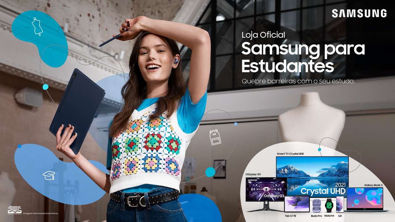 Foto promocional do Samsung para Estudantes 2024