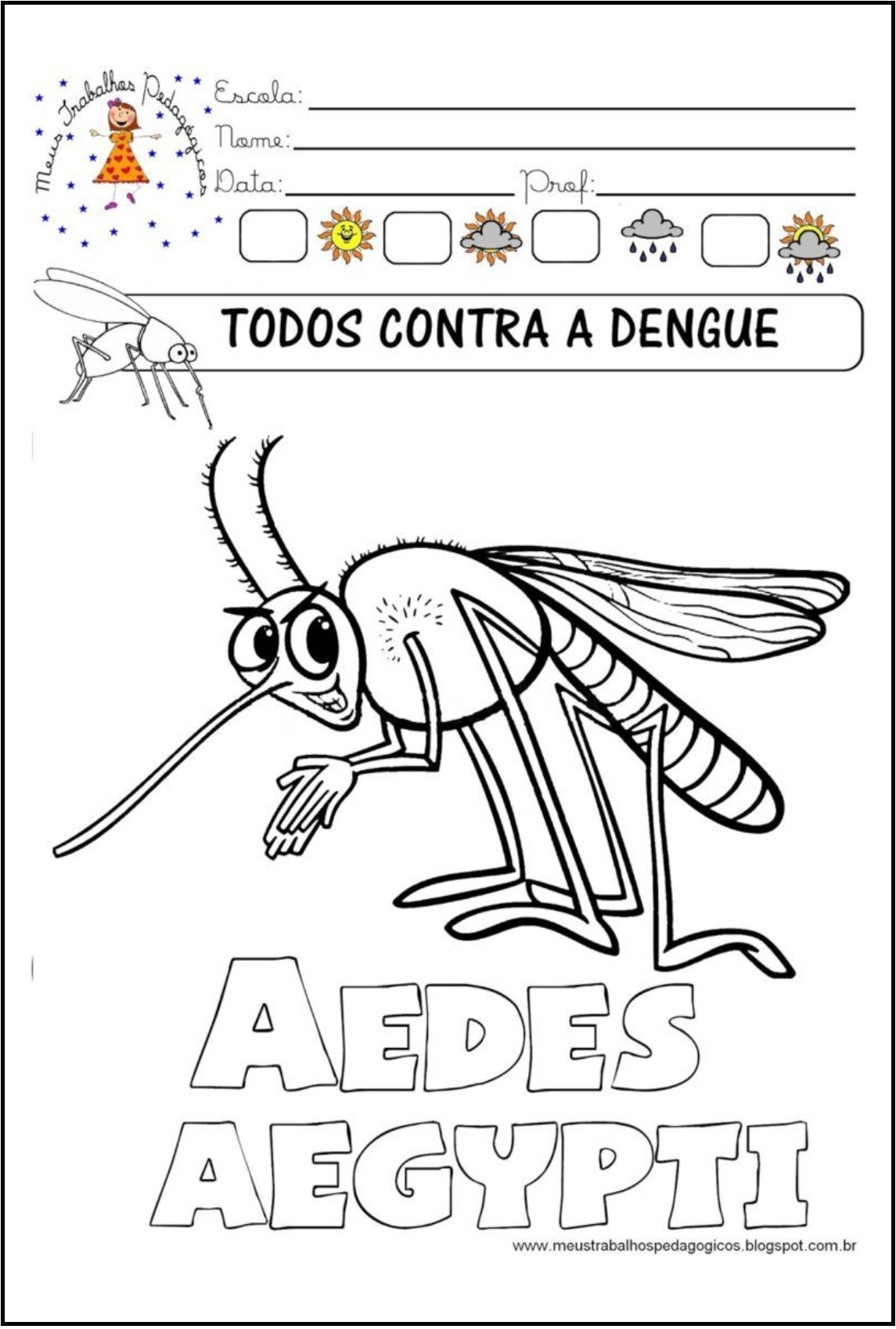 Atividade Dengue Educação Infantil 2024 