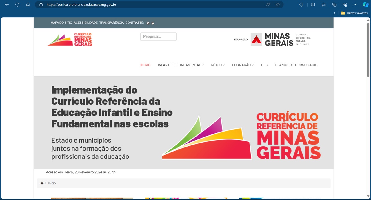 Portal Currículo Referência de Minas Gerais 