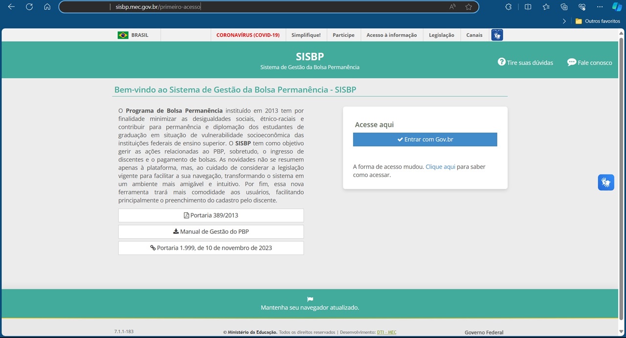Portal do SISBP