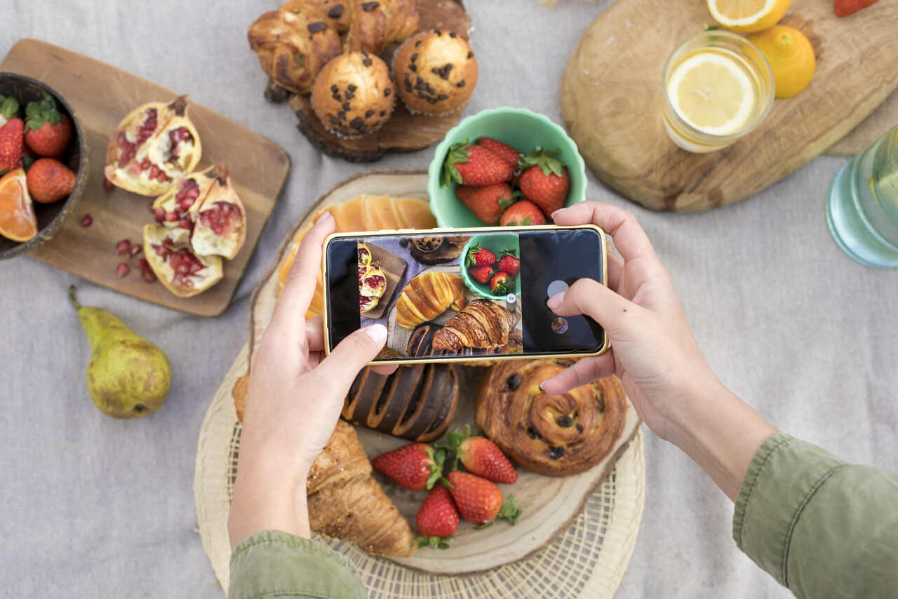 Empresária faz fotos de alimentos