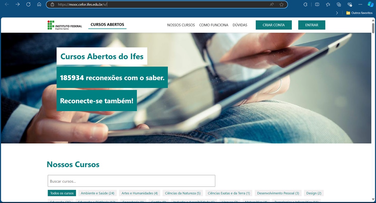 Plataforma MOOC da IFES 