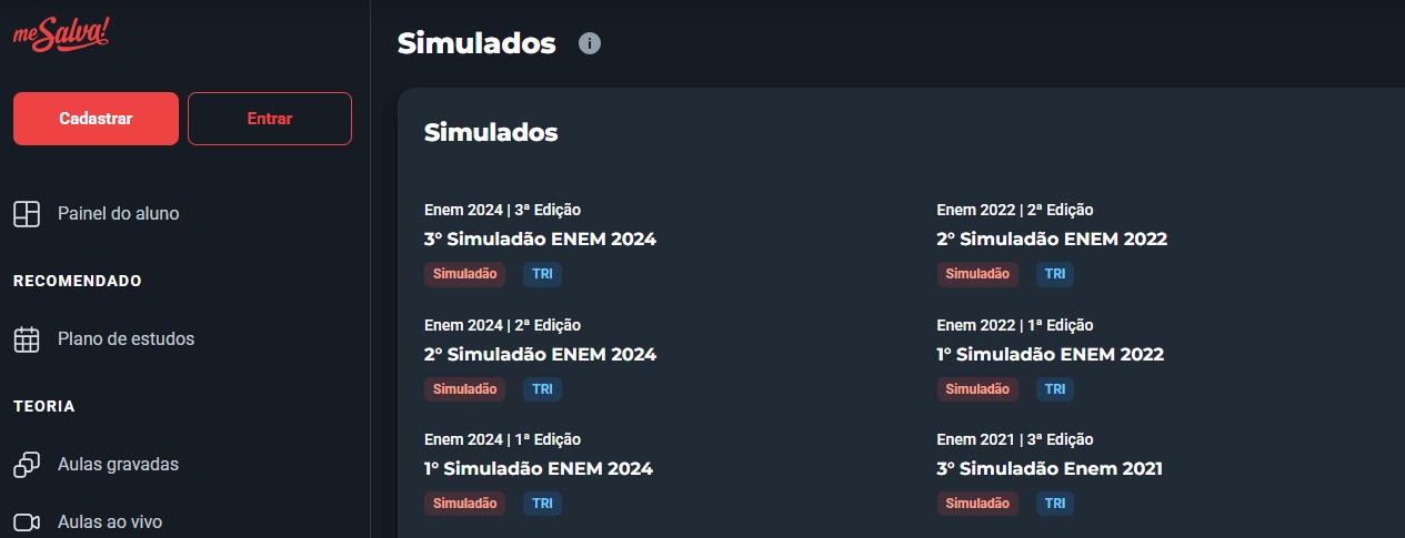 Simulados do Enem gratuitos Simulados do Enem gratuitos