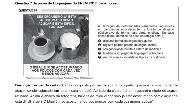 Interpretação de imagens no Enem Interpretação de imagens no Enem
